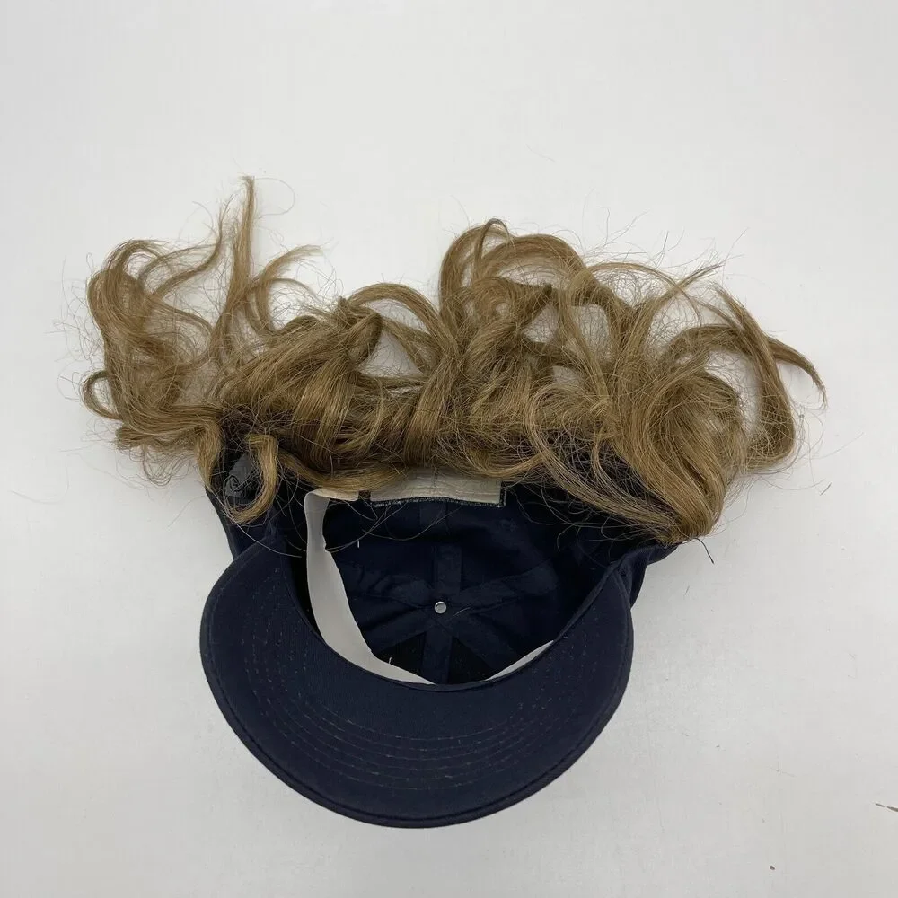 Vintage Seattle Mariners Snapback Hat Cap with Wig Long Hair Don’t Care One Size